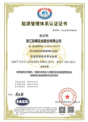能源管理體系認證證書